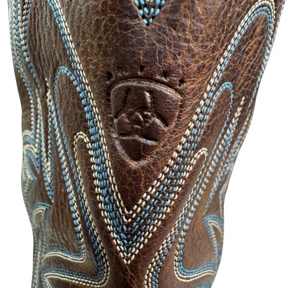 Ariat Women’s Heritage Western Cowboy Boots Brown Leather Embroidered SIZE:9B - Picture 8 of 14